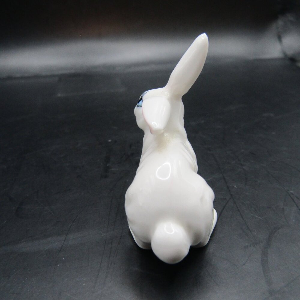 Miniature White Porcelain Rabbit Figurine - Picture 3 of 8